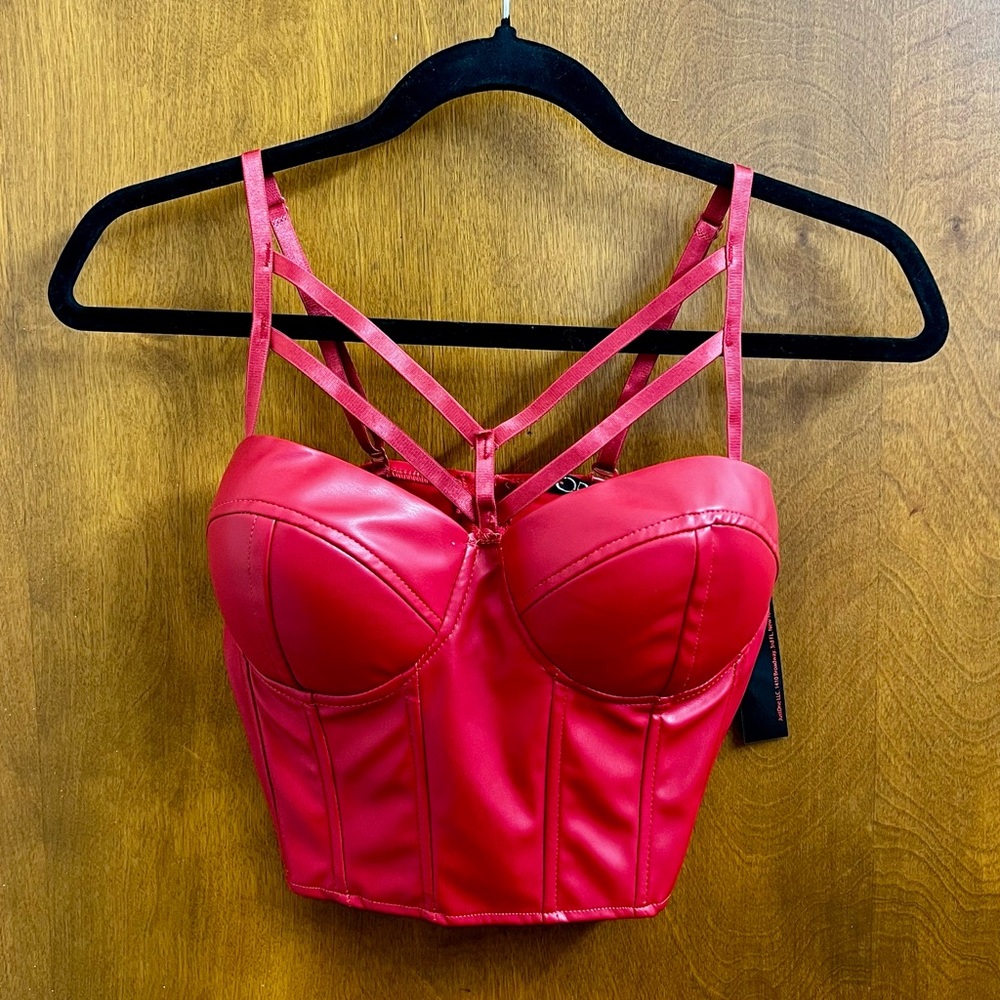 Red Bustier Top